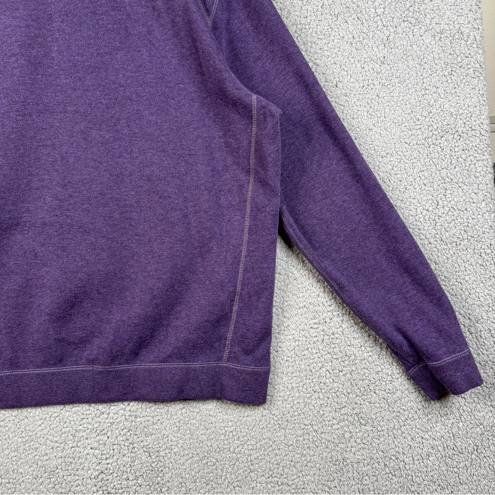 Tommy Bahama Sweater XL Brown/Purple Reversible Cable-Knit Heavyweight 1/4 Zip - Picture 12 of 16